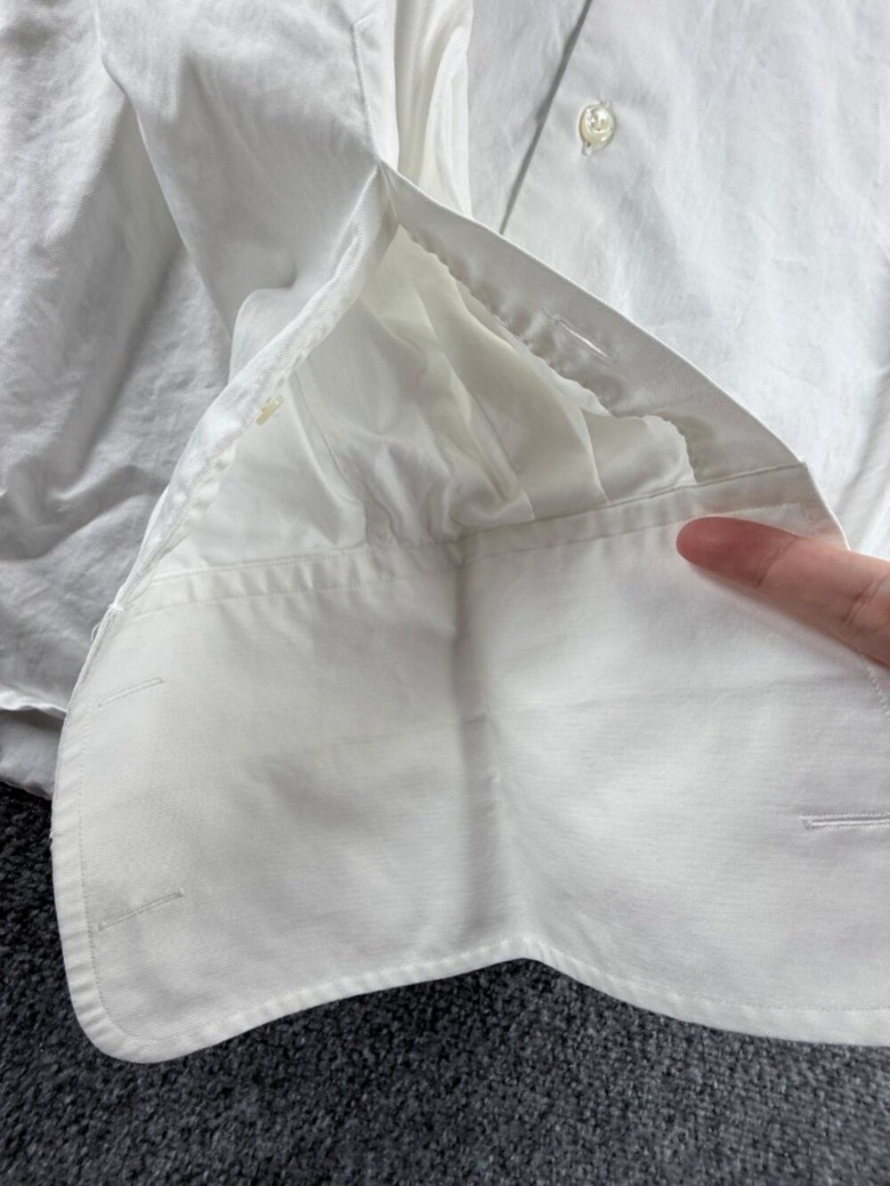 Stenstroms Twill Twofold Super Cotton 15.75 Fitted Body Men White Elegant Shirt - Picture 11 of 15